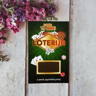 Kvietimas krikšto tėvams - Loterijos bilietas (Ž)