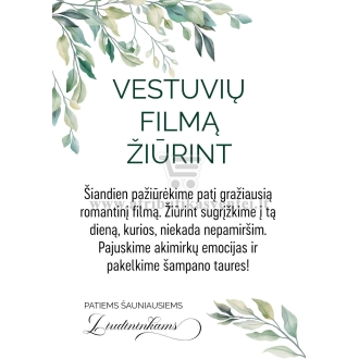 Etiketė liudininkams - Vestuvių filmą žiūrint