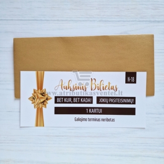 Auksinis bilietas - Valentino dienos dovanos
