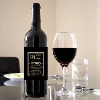 Etiketė vyno buteliui - Geras Bosas