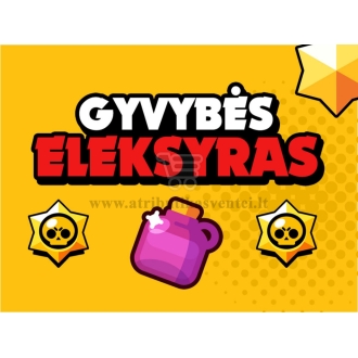 Etiketė "Gyvybės eleksyras" Brawl stars (geltona)