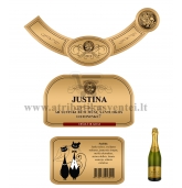 Etiketė šampano buteliui - Kvietimas tapti liudininke (E-185)
