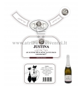 Etiketė šampano buteliui - Kvietimas tapti liudininke (E-186)