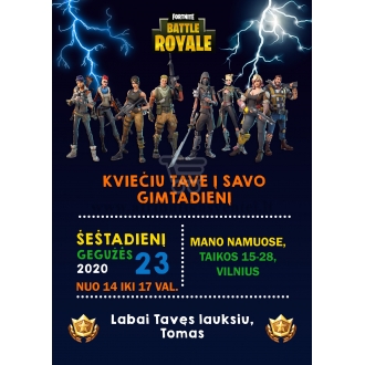 Kvietimai į temini "Fortnite" gimtadienį
