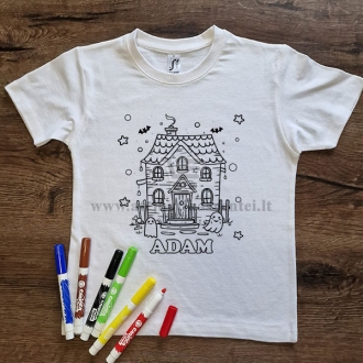 Spalvinimo marškinėliai "Vaiduoklių namas"
