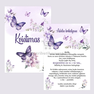 Kvietimas "Violetiniai drugeliai"