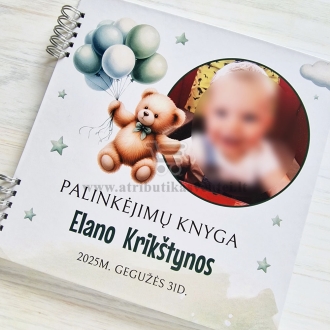Palinkėjimų knyga "Meškiukas su žaliais balionais"