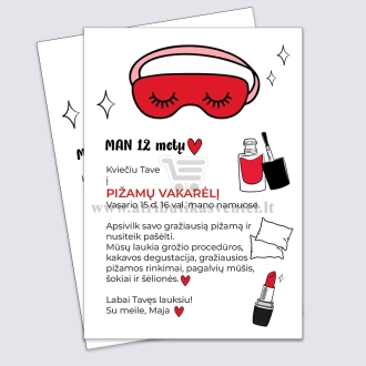 Kvietimas į pižamų vakarėlį