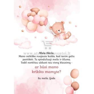 Kvietimas krikšto mamai, tėčiui (MES-115)
