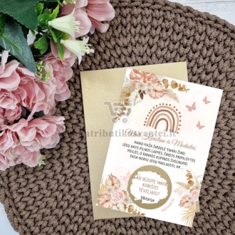 Kvietimas krikšto tėvams "Boho tropical"