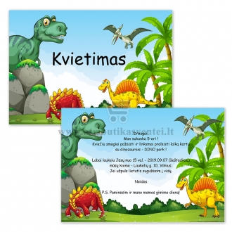Kvietimas į gimtadienį "Dinozaurai"