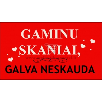 Maža etiketė mergvakariui "Gaminu sveikai, galva neskauda"