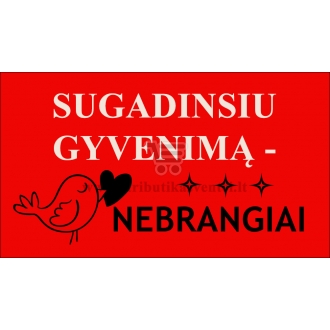 Maža etiketė "Sugadinsiu gyvenimą - nebrangiai"