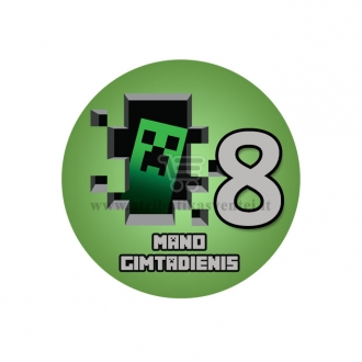 Gimtadienio ženkliukas - Minecraft 8m.