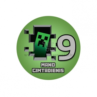 Gimtadienio ženkliukas - Minecraft 9m.