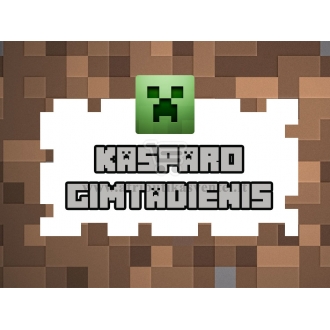 Personalizuota Minecraft etiketė