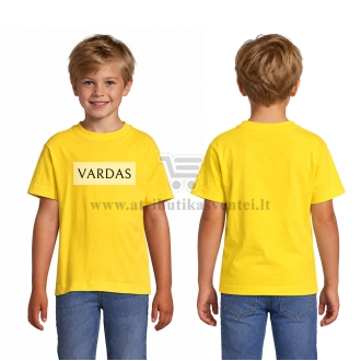 Didelis vardas ant krūtinės arba nugaros