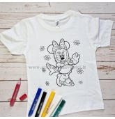 Marškinėliai spalvinimui "Minnie mouse"