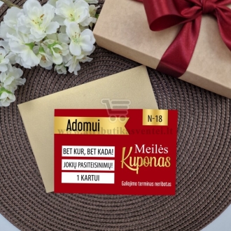 Meilės kuponas - dovana vyrui