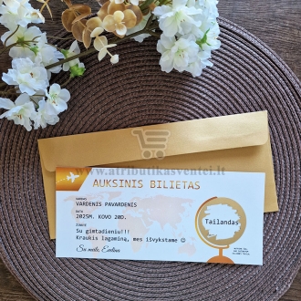 Nutrinamas kelionės bilietas - Auksinis