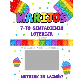 Loterijos bilietai "Pop it"
