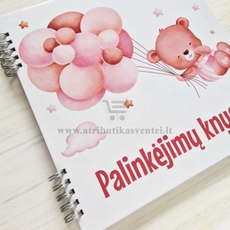 Nepersonalizuota mergaitės krikštynų palinkėjimų knyga