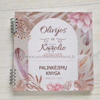 Palinkėjimų knyga vestuvėms "Blush Pink"