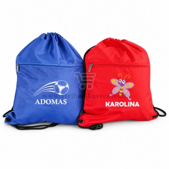 Personalizuotas sportinis maišelis su vardu ir paveikslėliu