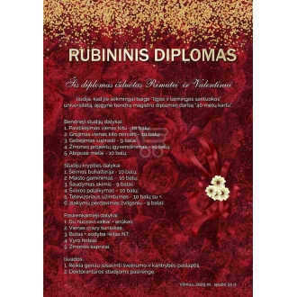 Linksmas diplomas 40-ųjų vestuvių metinių proga