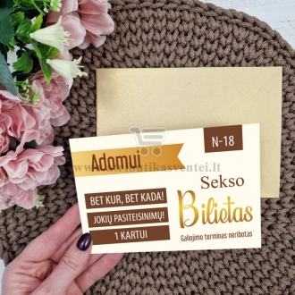 Sekso bilietas - dovana vyrui