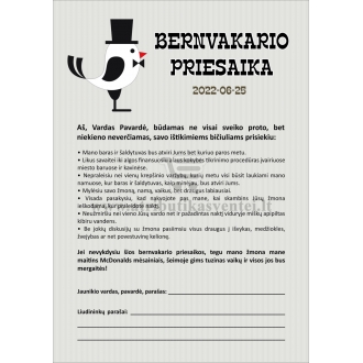 Bernvakario priesaika (VD-15)