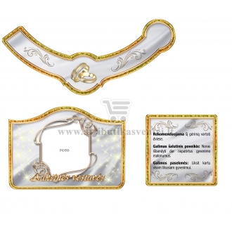 Auksinių vestuvių šampano etiketė (VMAUK-11)