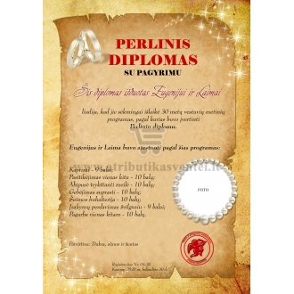Perlinių vestuvių diplomas (VMPERL-02)