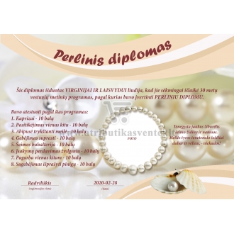 Perlinių vestuvių diplomas (VMPERL-03)