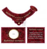Rubininių vestuvių šampano etiketė (VMRUB-07)