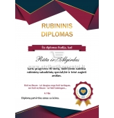 Rubininių vestuvių diplomas (VMRUB-15)