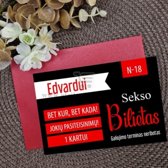Valentino dovana vyrui - Sekso bilietas