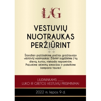 Vestuvinio vyno etiketės (SVA-05)