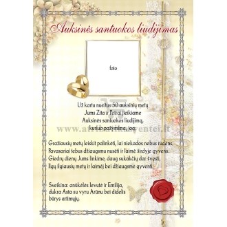 Vestuvių metinių sveikinimas