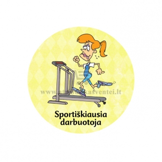 Ženkliukas-nominacija "Sportiškiausia darbuotoja"