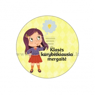 Ženkliukas "Klasės kūrybiškiausia mergaitė"