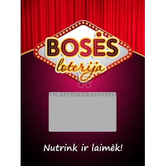 Maži loterijos bilietai "Bosės loterija"