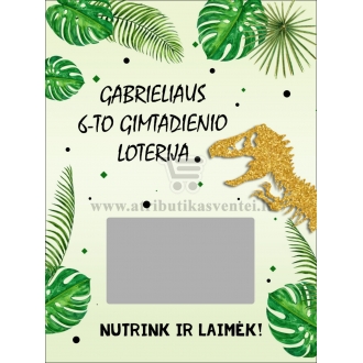 Loterijos bilietai dinozaurų tema