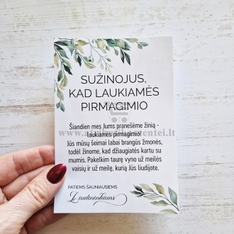 Etiketė liudininkams - Sužinojus, kad laukiamės pirmagimio