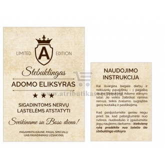 Etiketė "Stebuklingas Boso eliksyras"