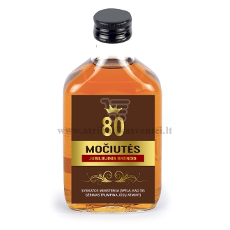 Etiketė mažam brendžio buteliukui