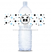 Etiketė vandens, gėrimo buteliams "Panda"