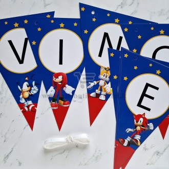 Gimtadienio girlianda "Ežiukas Sonic"
