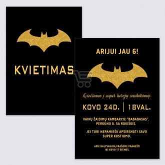 Kvietimai į gimtadienį Batman tema