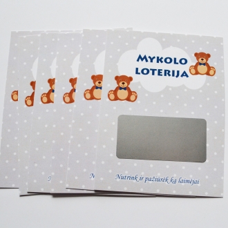 Personalizuoti loterijos bilietai "Meškiukas"